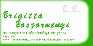 brigitta boszormenyi business card